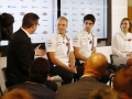 Williams F1 Factory, Grove, Oxfordshire.Thursday 03 November 2016.David Croft, Valtteri Bottas, Lance Stroll and Claire Williams.Photo: Glenn Dunbar/Williamsref: Digital Image _31I0488